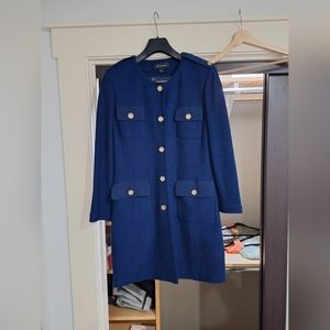 St.John Textured Boucle Knit Jacket/Dress in Navy sz 10/M